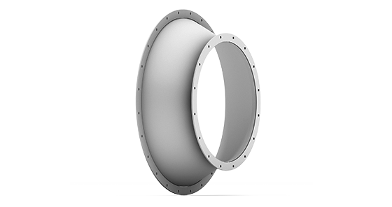 Transition piece to expand the diameter	