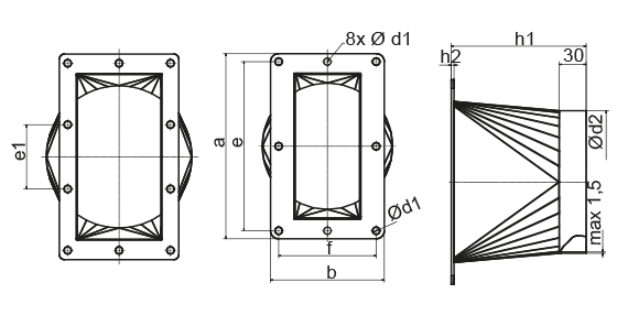 Transition piece Canal section steel	