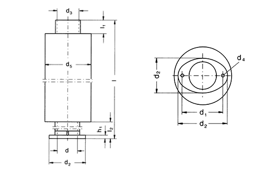 Rohrschalldämpfer mit Anschlussstutzen	