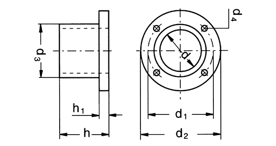 Standardized connector, discharge and intake side	